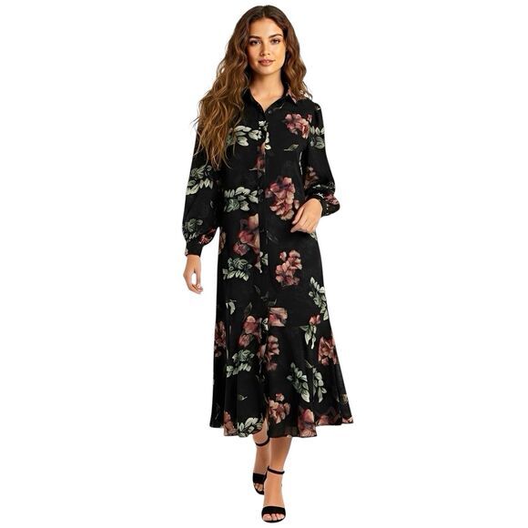 Pose Dresses & Skirts - Pose Womens Dress Sz 10 Cottagecore Cottage Bohemian Whimsical Floral Autumn